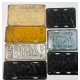 Set of 7 Vintage Minnesota License Plates 1937-1954 - Assorted Years