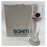 Beer Advertising Collection with Furstenberg Wall Art, Paulaner Weissbier Glasses, and Hauenstein Tap Handle