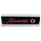 Beer Advertising Collection with Furstenberg Wall Art, Paulaner Weissbier Glasses, and Hauenstein Tap Handle