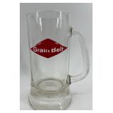 Grain Belt Beer Glass Pitcher with 6 Matching Mugs
