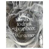 Collection of Warsteiner Beer Buttons and Promotional Bottle Caps