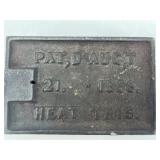 Antique Geneva Hand Fluter Iron with Patent Date 1866