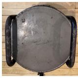 Vintage Metal Electric Fan with Decorative Grille