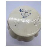 Antique Mantel Clock, Ceramic Bowls, and Ceramic Oil Lamp Set