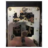 Antique Brass and Silver-Tone Carriage Mantel Clock with Roman Numerals - Germany