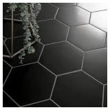 16 Boxes of  MSI Glassel Nero Hexagon Matte Porcelain Tile 9 in. x 10 in., Floor and Wall (6.89 sq. ft./Case) Customer Returns See Pictures