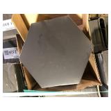 16 Boxes of  MSI Glassel Nero Hexagon Matte Porcelain Tile 9 in. x 10 in., Floor and Wall (6.89 sq. ft./Case) Customer Returns See Pictures