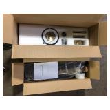 FUFU&GAGA 32.8-in Outdoor Black Blades Ceiling Fan With Light - Remote Included ( 5 -Blade ) Customer Returns See Pictures