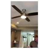 FUFU&GAGA 32.8-in Outdoor Black Blades Ceiling Fan With Light - Remote Included ( 5 -Blade ) Customer Returns See Pictures