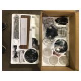 Breezary Farmhouse 52 in. 3-Light Indoor Black Downrod Standard Ceiling Fan with Glass Light Kit and Remote Control Included Customer Returns See Pictures