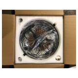 FANNEHONNE 18 in. Black Farmhouse Ceiling Fan with Light Cage Enclosed Ceiling Fan with Remote Modern Bedroom Ceiling Light w/ Fan Customer Returns See Pictures