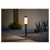 Hampton Bay 100 Lumen Low Voltage Black Integrated LED Outdoor Bollard Light Customer Returns See Pictures