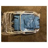 Karl home 38.2 in. Blue Aluminum And 600D Polyester Fabric Adjustable Beach Chair Customer Returns See Pictures