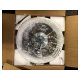 ANTOINE 20 in. LED Indoor White Bladeless App Control Low Profile Ceiling Fan with Light Semi Flush Mount Bedroom Lighting  Customer Returns See Pictures