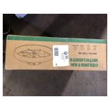 ANTOINE 20 in. LED Indoor White Bladeless App Control Low Profile Ceiling Fan with Light Semi Flush Mount Bedroom Lighting  Customer Returns See Pictures