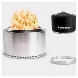 Solo Stove Canyon 30 in Stainless Steel Wood Burning Outdoor Fire Pit with Stand and Shelter Customer Returns See Pictures