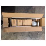 Progress Lighting Alexa Collection 4-Light Antique Bronze Chandelier with Etched Umber Linen Glass  Customer Returns See Pictures