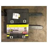 Lot of RYOBI 18 in. 38cc 2-Cycle Gas Chainsaw with Heavy-Duty Case Customer Returns See Pictures