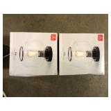 Lot of Globe Electric 8 in. 1-Light Matte Black Flush Mount Ceiling Light with Clear Glass Shade     Customer Returns See Pictures