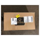 Lot of Globe Electric 8 in. 1-Light Matte Black Flush Mount Ceiling Light with Clear Glass Shade     Customer Returns See Pictures