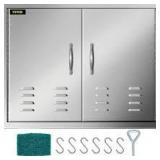 VEVOR 30 in. W x 21 in. H Double Stainless Steel Access Doors with Vents BBQ Grill Doors for Outdoor Use  Customer Returns See Pictures