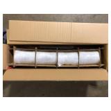 28 in. 4-Light Rust Black Farmhouse Bathroom Vanity Light with Brushed Faux Wood/Gray Accents and Clear Glass Shades by LNC Customer Returns See Pictures