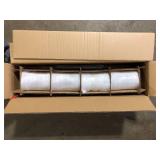 28 in. 4-Light Rust Black Farmhouse Bathroom Vanity Light with Brushed Faux Wood/Gray Accents and Clear Glass Shades by LNC Customer Returns See Pictures