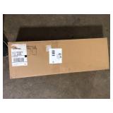 28 in. 4-Light Rust Black Farmhouse Bathroom Vanity Light with Brushed Faux Wood/Gray Accents and Clear Glass Shades by LNC Customer Returns See Pictures