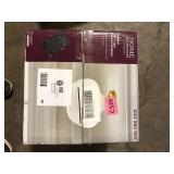 Home Decorators Collection Pompton 12 in. 1-Light Gold Semi-Flush Mount Ceiling Light Fixture with White Ribbed Glass Customer Returns See Pictures