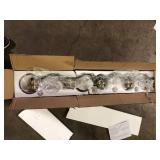 Deyidn Modern Luxury 44.5 in. 5-Light Black and Gold Vanity Light with Crystal Shade for Bathroom  Customer Returns See Pictures