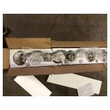 Deyidn Modern Luxury 44.5 in. 5-Light Black and Gold Vanity Light with Crystal Shade for Bathroom  Customer Returns See Pictures