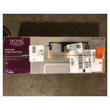 Home Decorators Collection Helenwood 22 in. 3-Light Matte Black Bathroom Vanity Light with Clear Seeded Glass  Customer Returns See Pictures