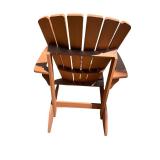 Set of 2 Adirondack Outdoor Lounge Chairs with Side Table