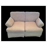 Beige Upholstered Loveseat