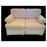 Beige Upholstered Loveseat