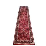 Handmade Persian-Style Wool Runner Rug with Geometric Pattern