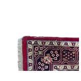 Handmade Persian-Style Wool Runner Rug with Geometric Pattern