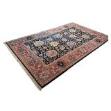 Large Oriental Style Rug with Floral Medallion Pattern