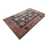 Large Oriental Style Rug with Floral Medallion Pattern