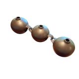 Studio Art Pottery Walnut Brown Linked Trio Vase Set