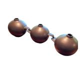 Studio Art Pottery Walnut Brown Linked Trio Vase Set