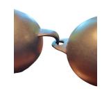 Studio Art Pottery Walnut Brown Linked Trio Vase Set