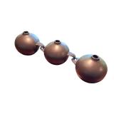 Studio Art Pottery Walnut Brown Linked Trio Vase Set