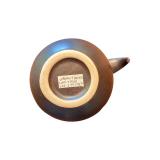 Studio Art Pottery Walnut Brown Linked Trio Vase Set