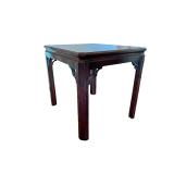 Wooden Square Accent Table with Decorative Inlay