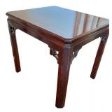 Wooden Square Accent Table with Decorative Inlay