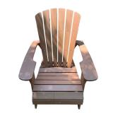 Set of 2 Adirondack Patio Chairs with Matching Side Table