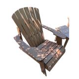 Set of 2 Adirondack Patio Chairs with Matching Side Table