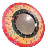 Set of 4 Decorative Mirrors with Vibrant Artistic Frames