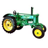 Lot of Vintage Decorative Items: Wood Bowl, Burma-Shave Sign, John Deere Tractor Model